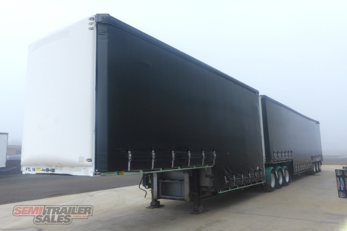 07/2007 MAXITRANS 34 PALLET DOUBLE DROPDECK CURTAINSIDER B DOUBLE SET WITH MEZZ
