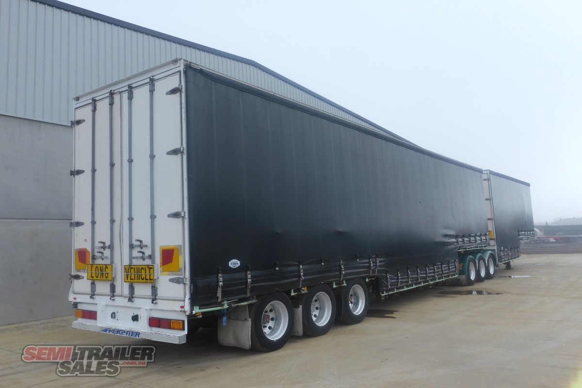 07/2007 MAXITRANS 34 PALLET DOUBLE DROPDECK CURTAINSIDER B DOUBLE SET WITH MEZZ