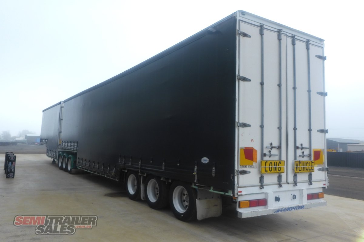 07/2007 MAXITRANS 34 PALLET DOUBLE DROPDECK CURTAINSIDER B DOUBLE SET WITH MEZZ