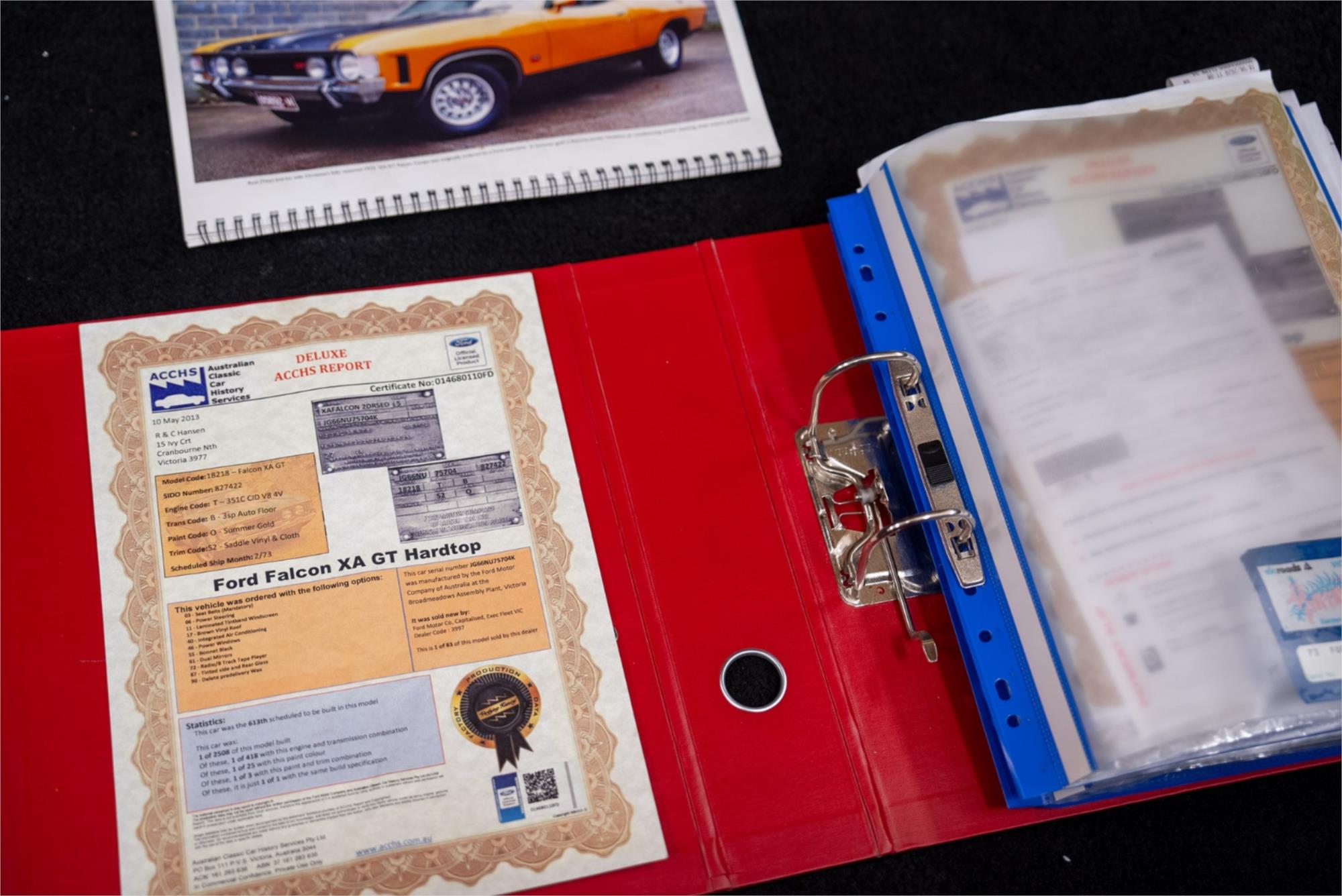 1973 FORD FALCON XA GT 4 SP MANUAL 2D HARDTOP