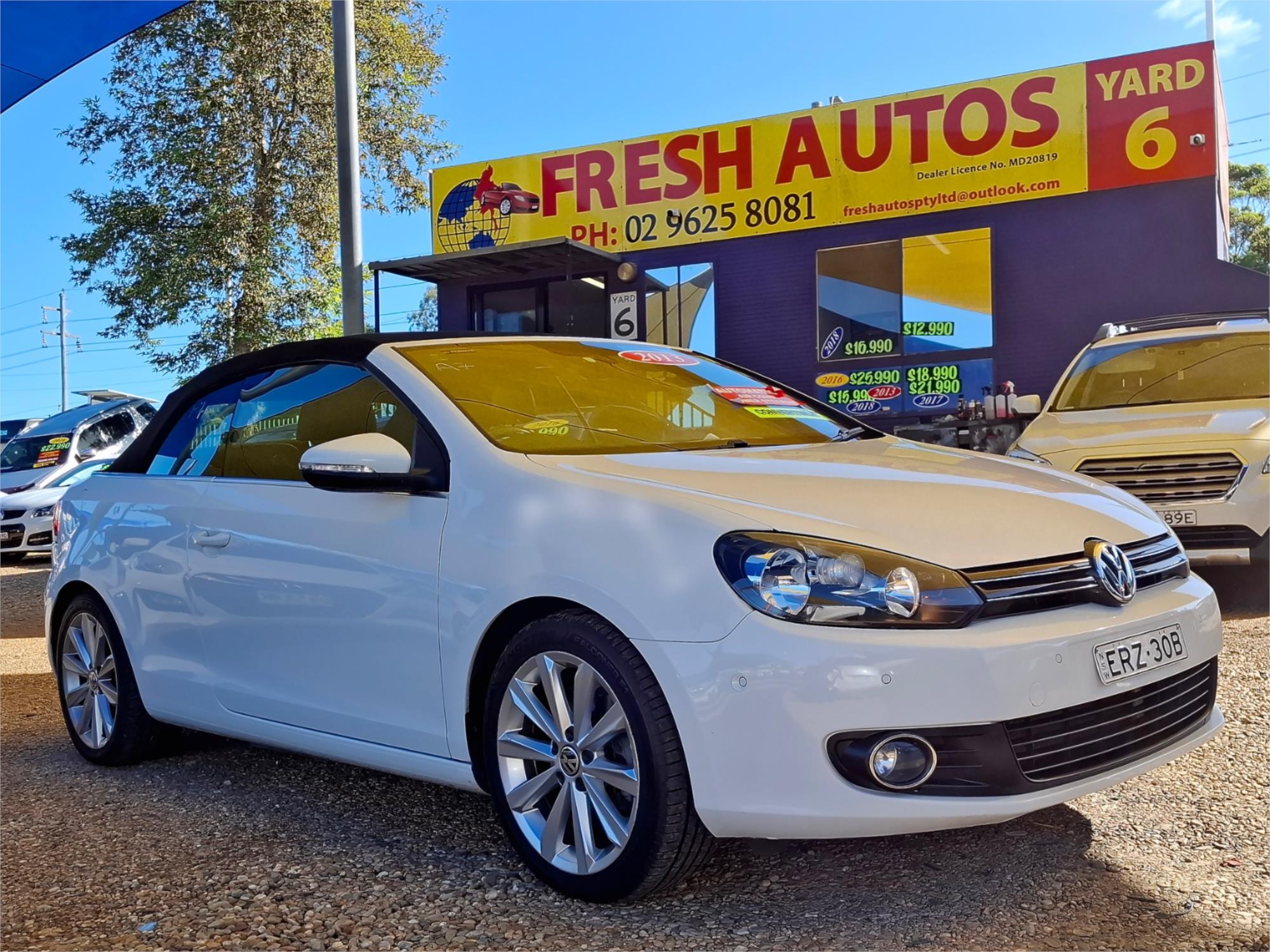2013 VOLKSWAGEN GOLF 1C MY13 118 TSI 7 SP AUTO DIRECT SHIFT 2D CABRIOLET