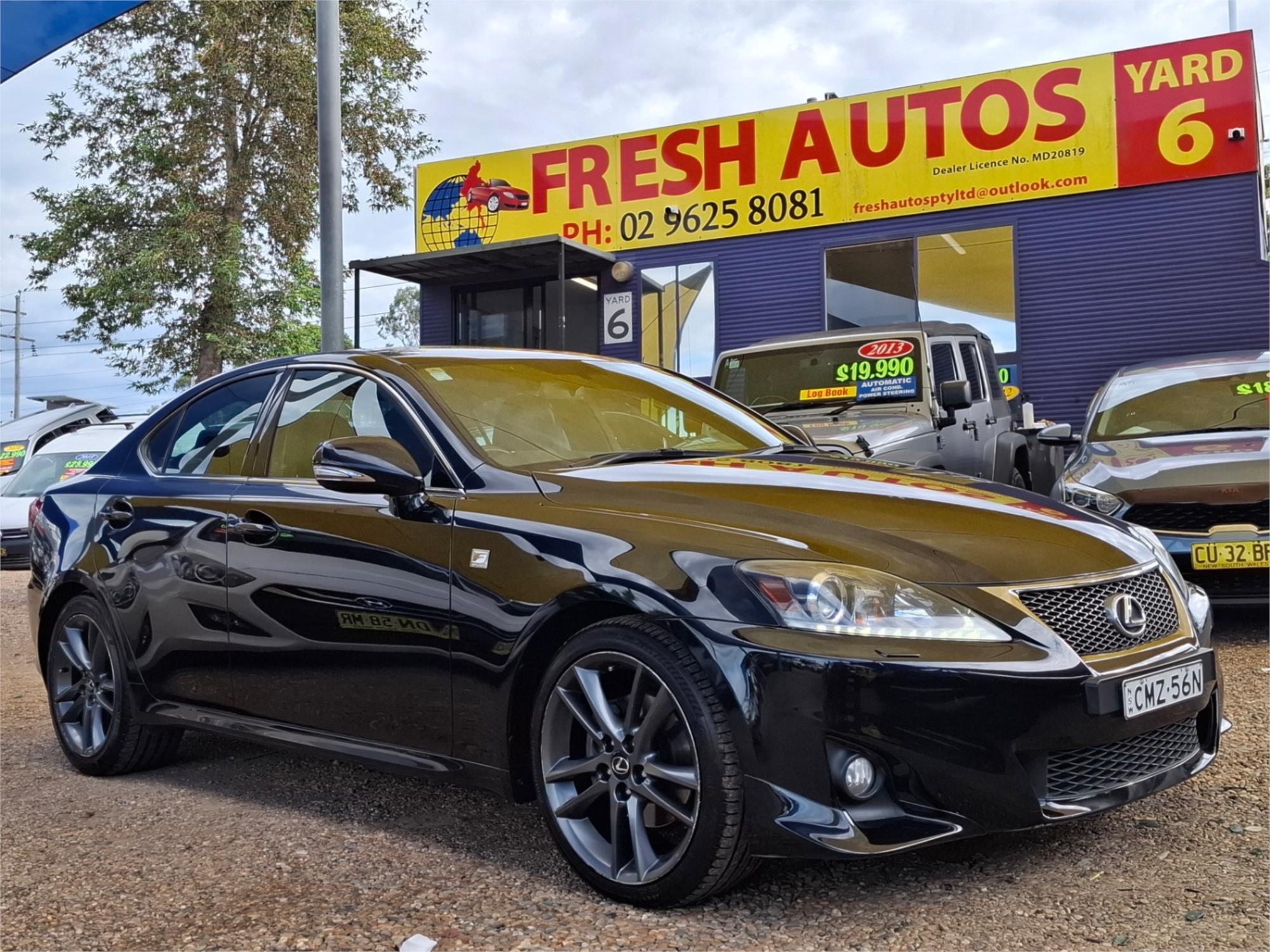 2012 LEXUS IS250 GSE20R MY11 F SPORT 6 SP AUTO SEQUENTIAL 4D SEDAN