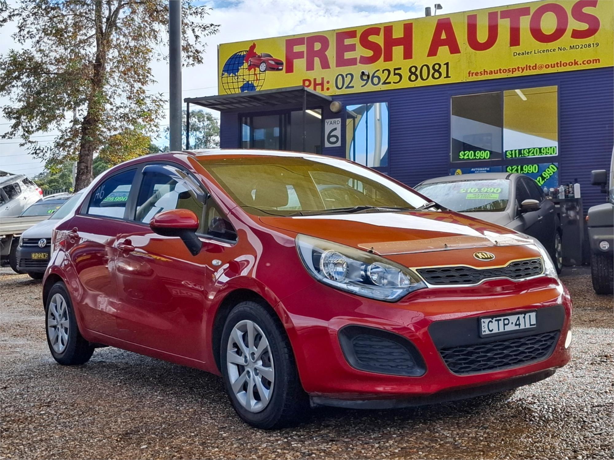 2014 KIA RIO UB MY14 S 6 SP MANUAL 3D HATCHBACK