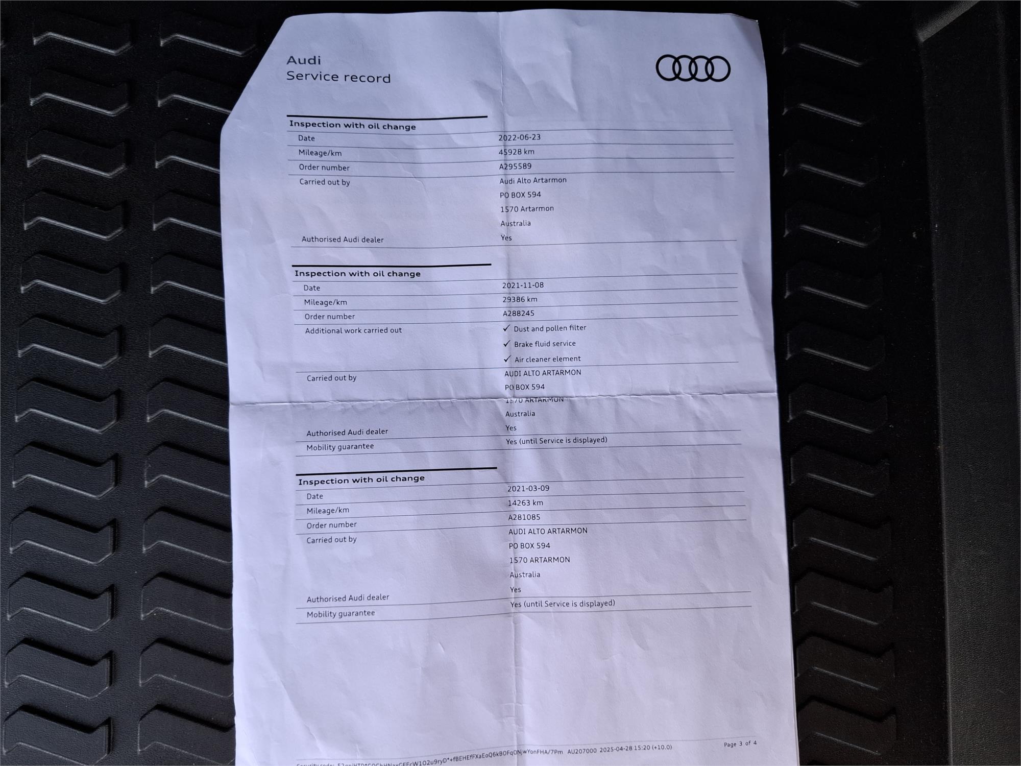2020 AUDI Q3 F3 MY20 40 TFSI QUATTRO 7 SP AUTO S-TRONIC 4D WAGON