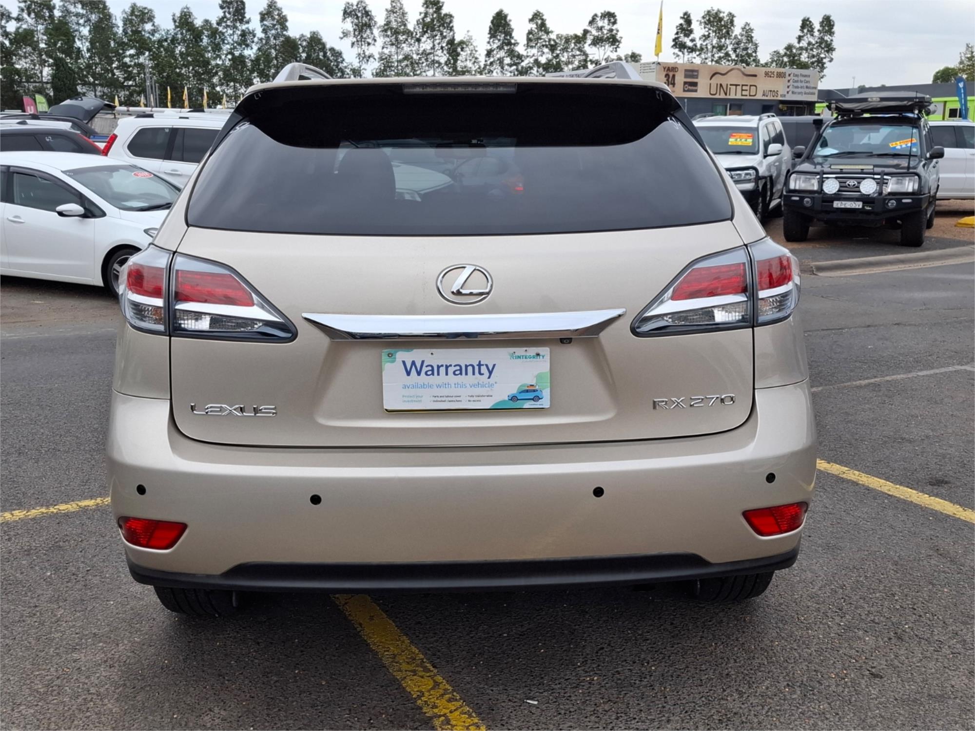 2012 LEXUS RX270 AGL10R MY12 (FWD) 6 SP AUTOMATIC 4D WAGON