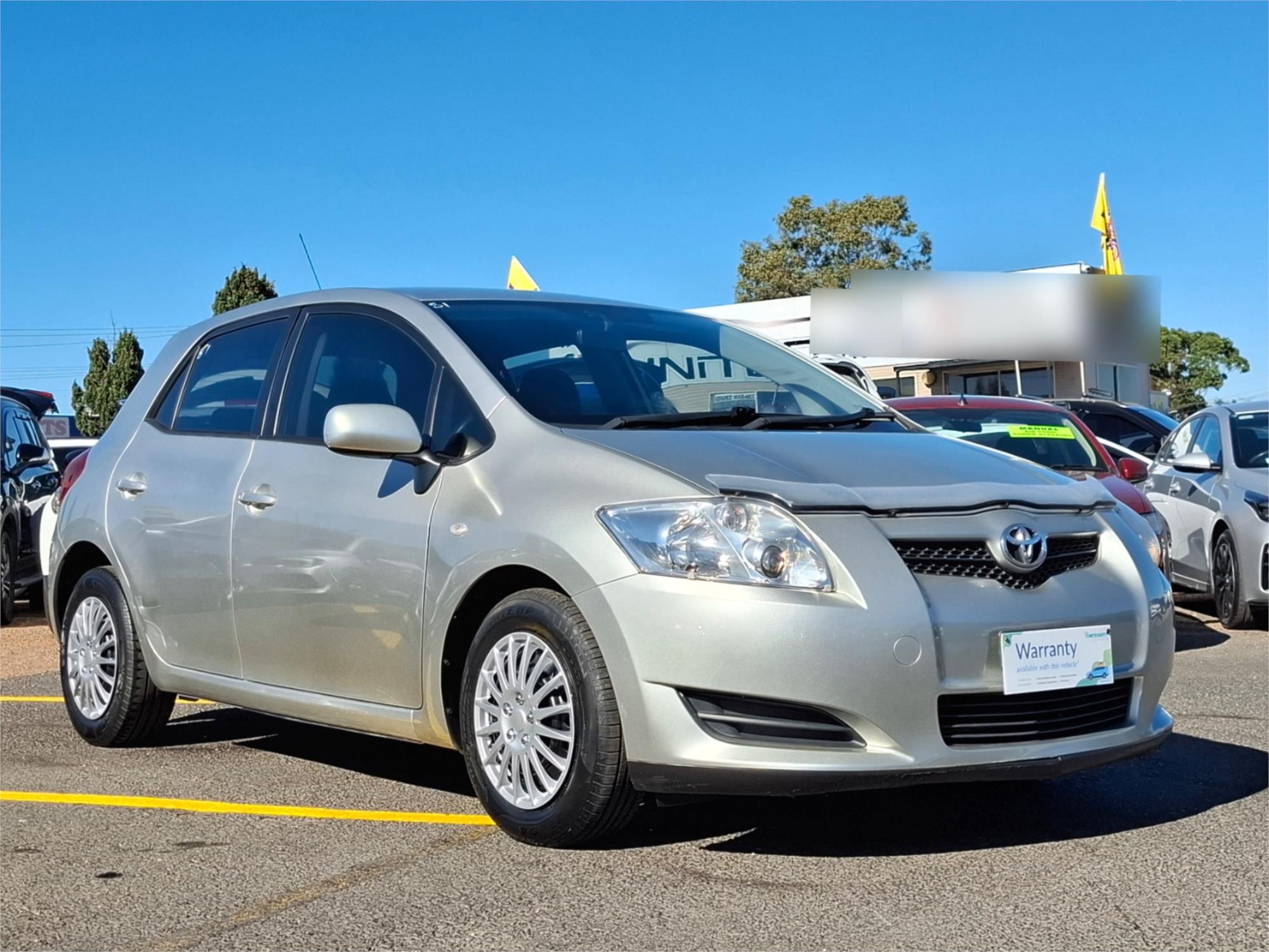 2009 TOYOTA COROLLA ZRE152R ASCENT 4 SP AUTOMATIC 5D HATCHBACK