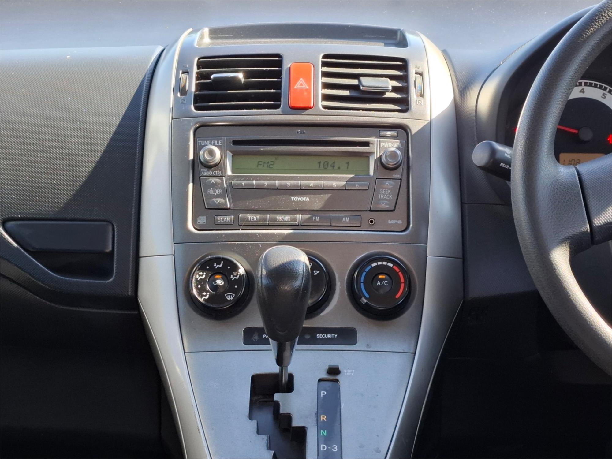 2009 TOYOTA COROLLA ZRE152R ASCENT 4 SP AUTOMATIC 5D HATCHBACK