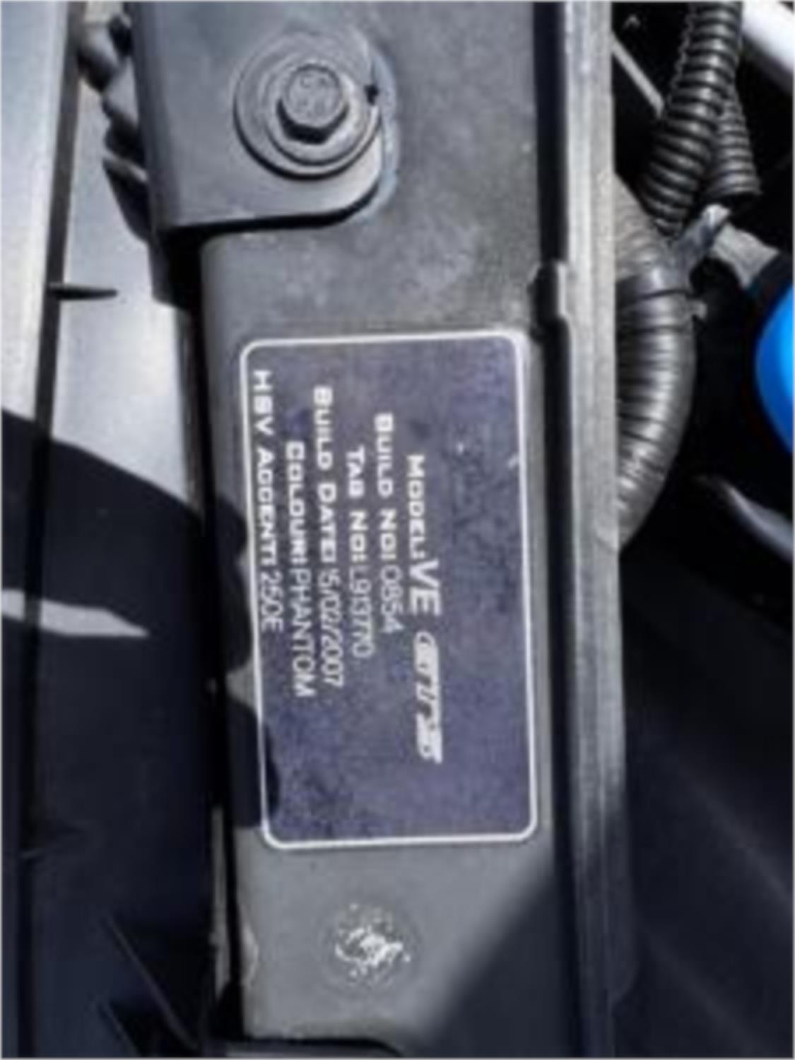 2007 HSV GTS E SERIES 6 SP MANUAL 4D SEDAN
