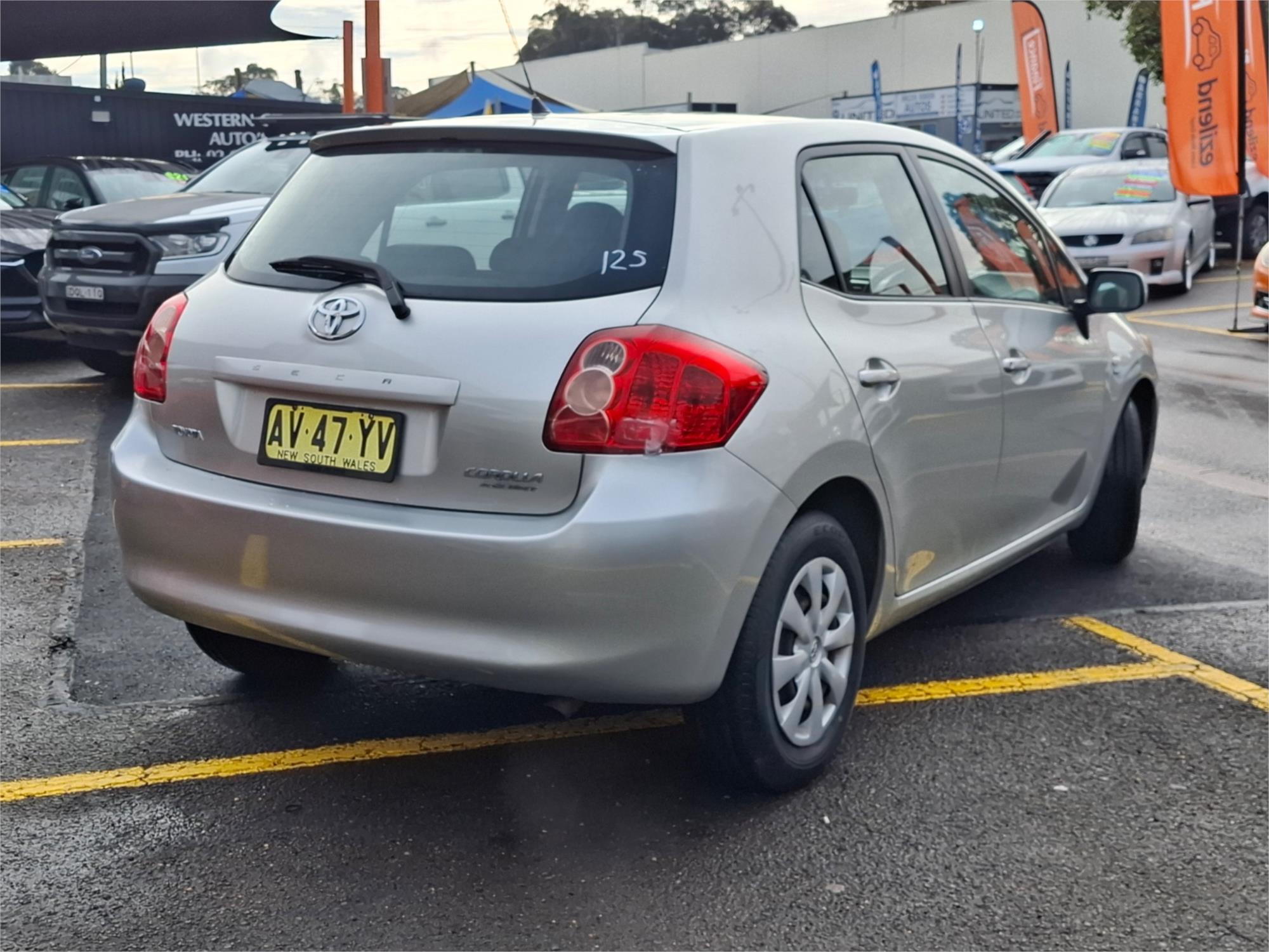 2008 TOYOTA COROLLA ZRE152R ASCENT 4 SP AUTOMATIC 5D HATCHBACK