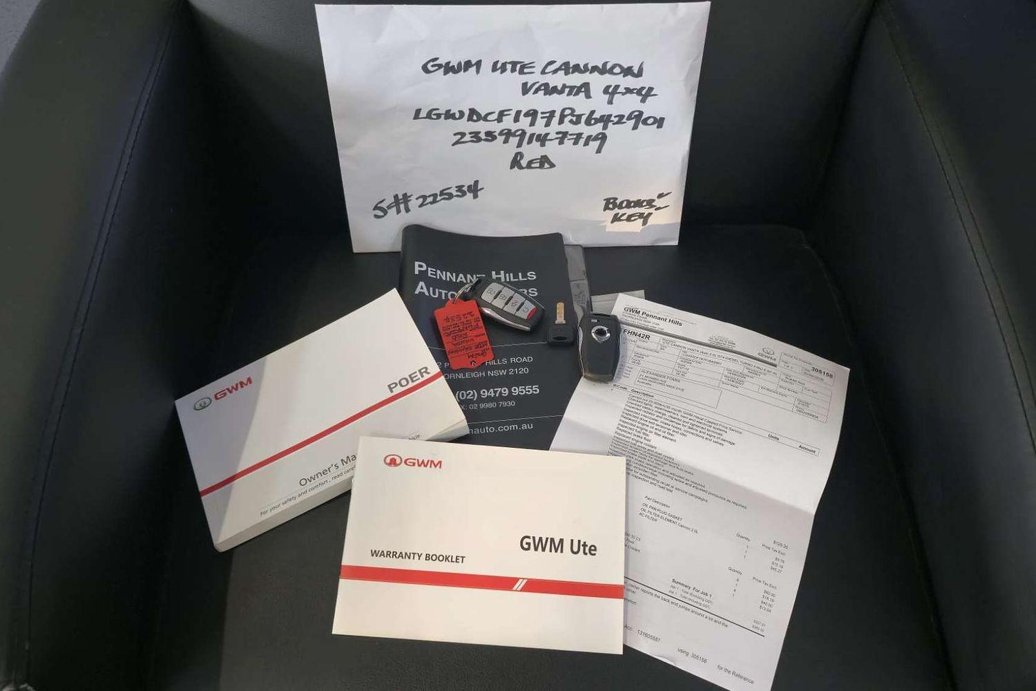 2023 GWM UTE CANNON VANTA (4x4) 8 SP AUTOMATIC DUAL CAB UTILITY