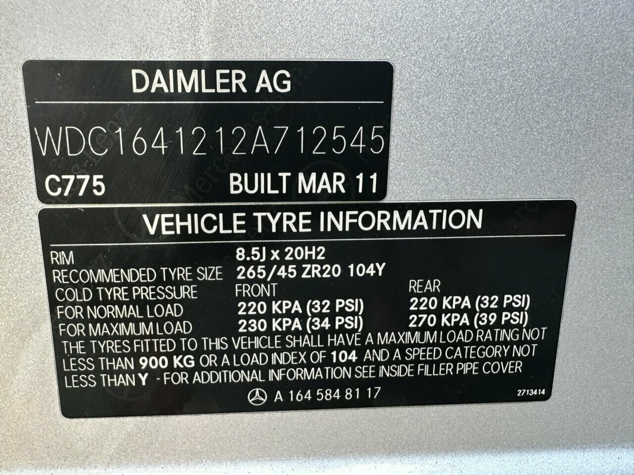 2011 MERCEDES-BENZ ML 164 MY11 300CDI GRAND EDITION (4X4) 7 SP AUTOMATIC G-TRONIC 4D WAGON