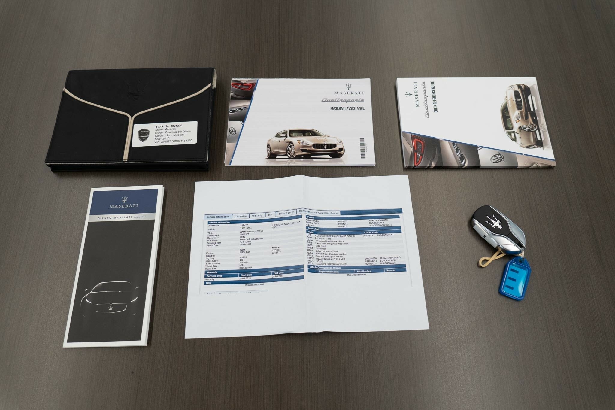 2015 MASERATI QUATTROPORTE M156 TURBO DIESEL 8 SP AUTOMATIC 4D SEDAN