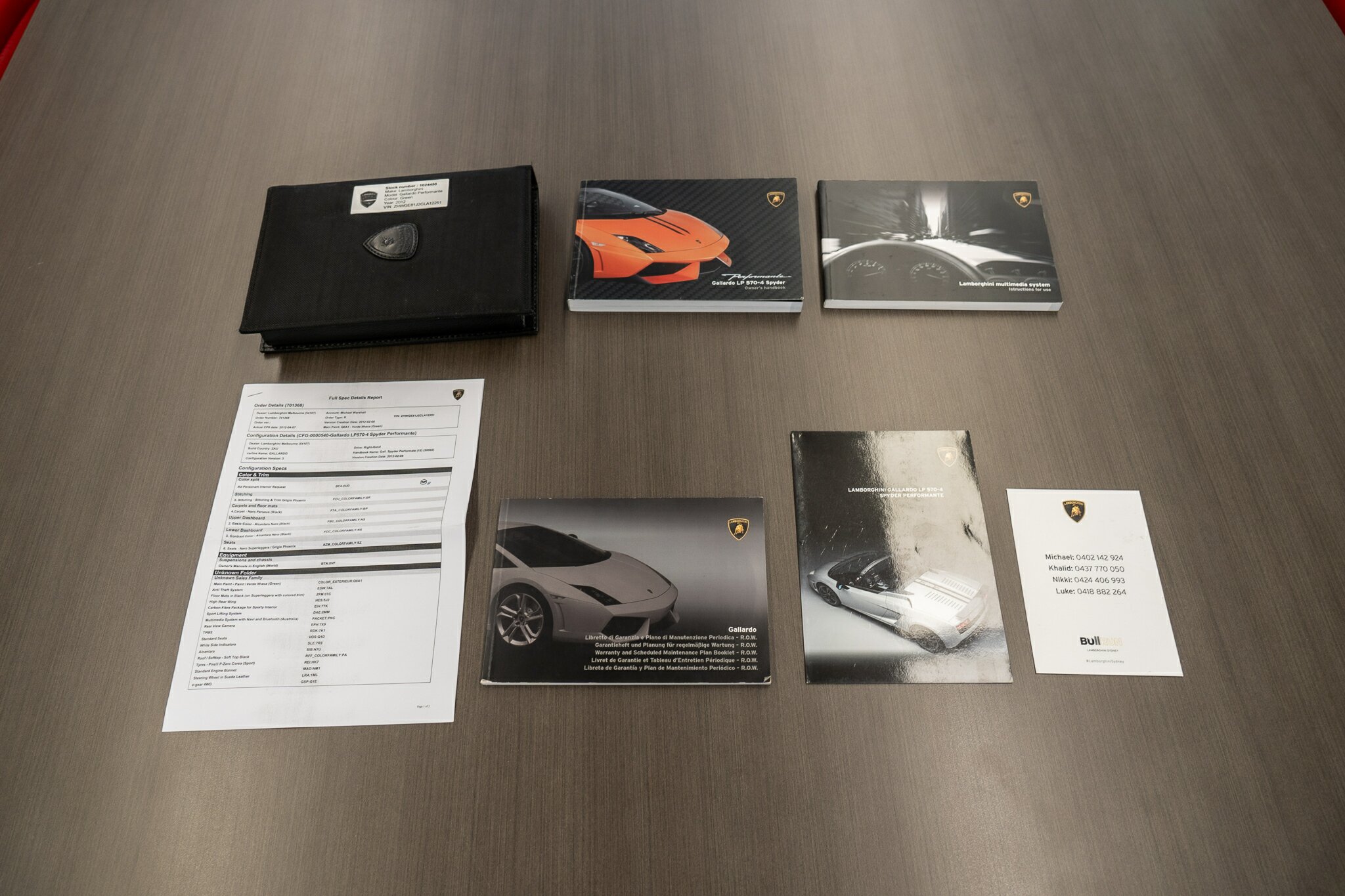 2012 LAMBORGHINI GALLARDO LP570-4 SUPERLEGGERA 6 SP AUTO SEQUENTIAL SEDAN