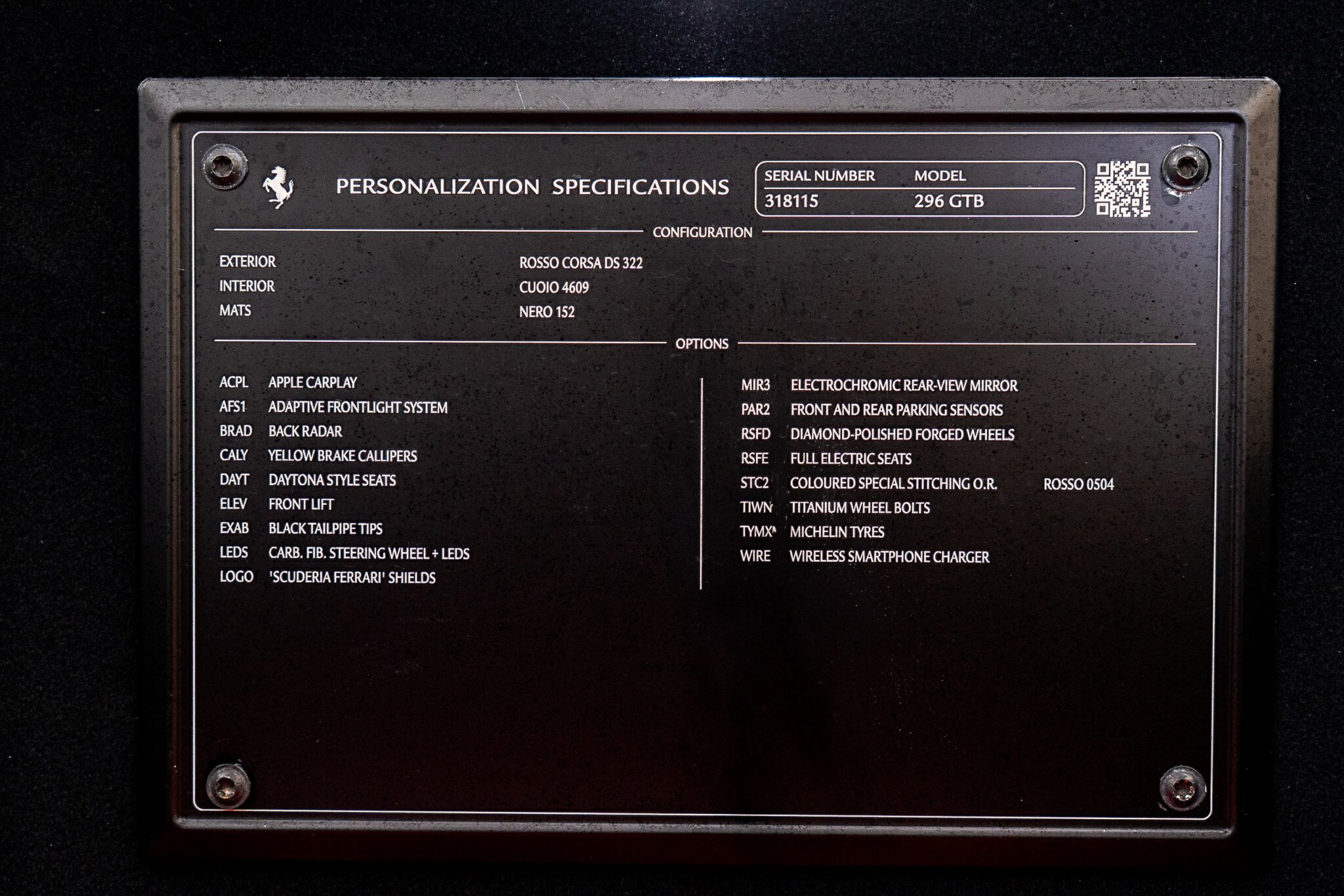 2024 FERRARI 296 F171 GTB (PHEV) 8 SP AUTO DUAL CL SPORTS 2D SEDAN