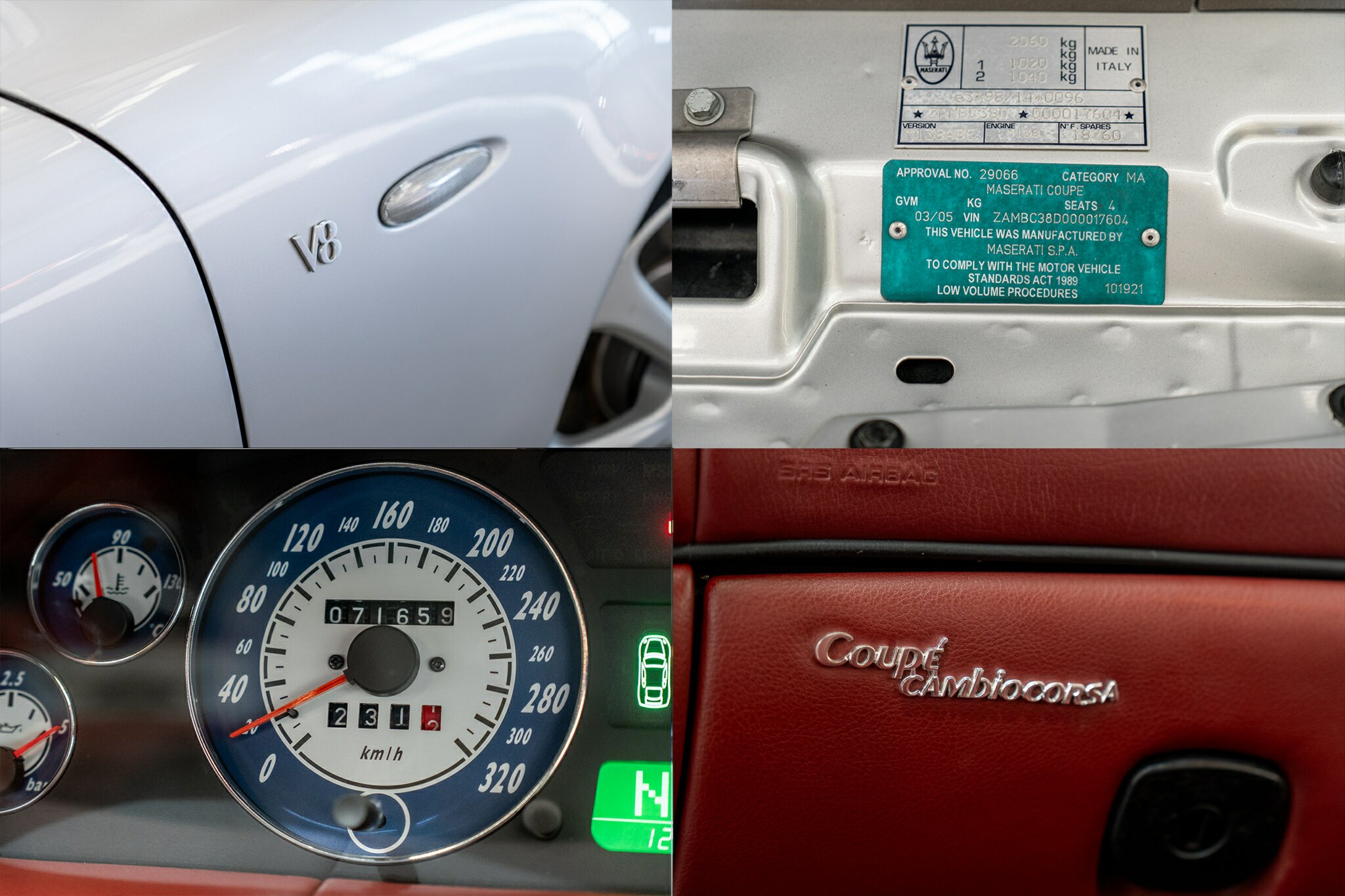 2005 MASERATI COUPE CAMBIOCORSA 6 SP MANUAL CAMBIO CORSA 2D COUPE