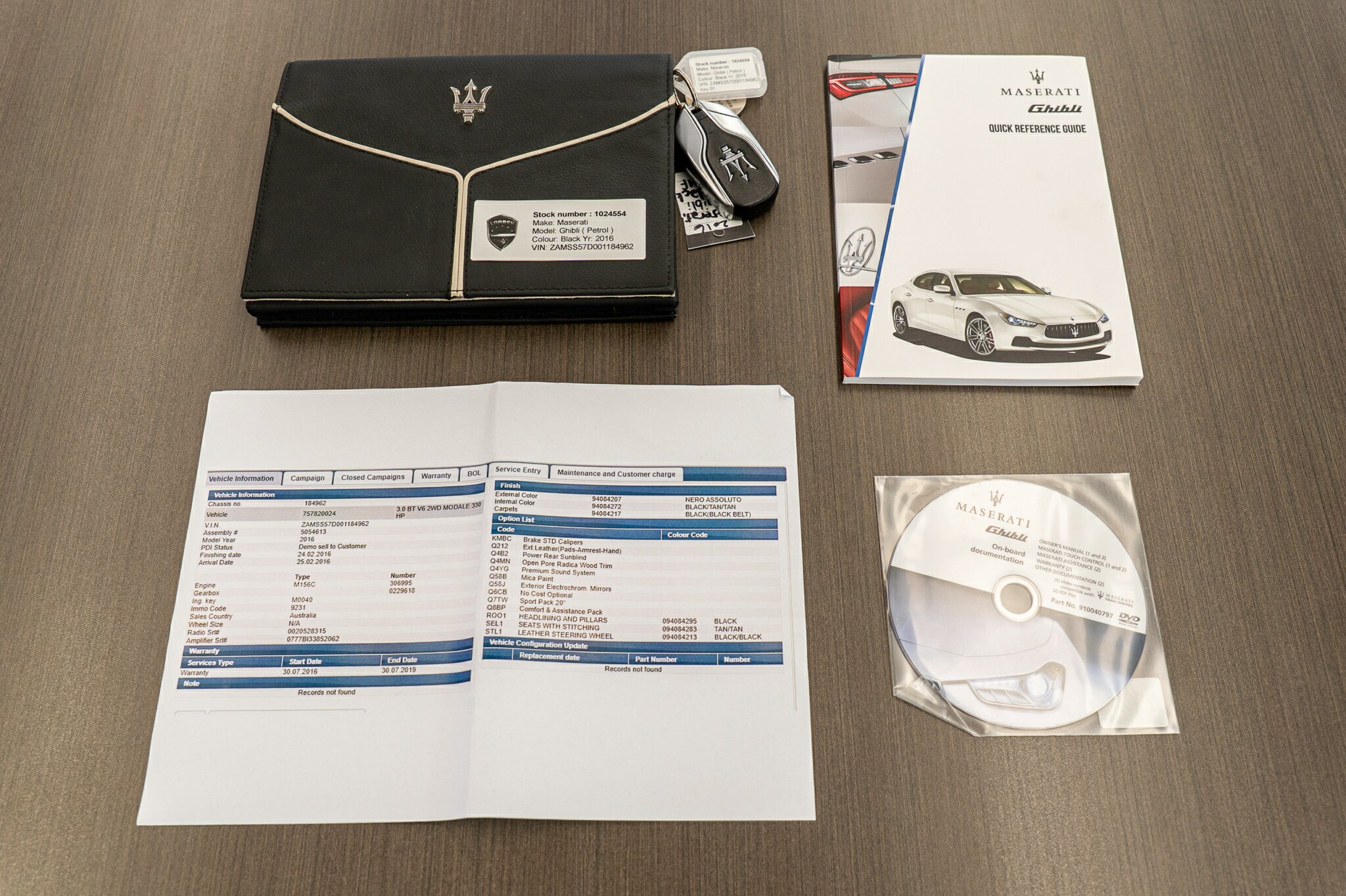2016 MASERATI GHIBLI M157 MY16 8 SP AUTOMATIC 4D SEDAN