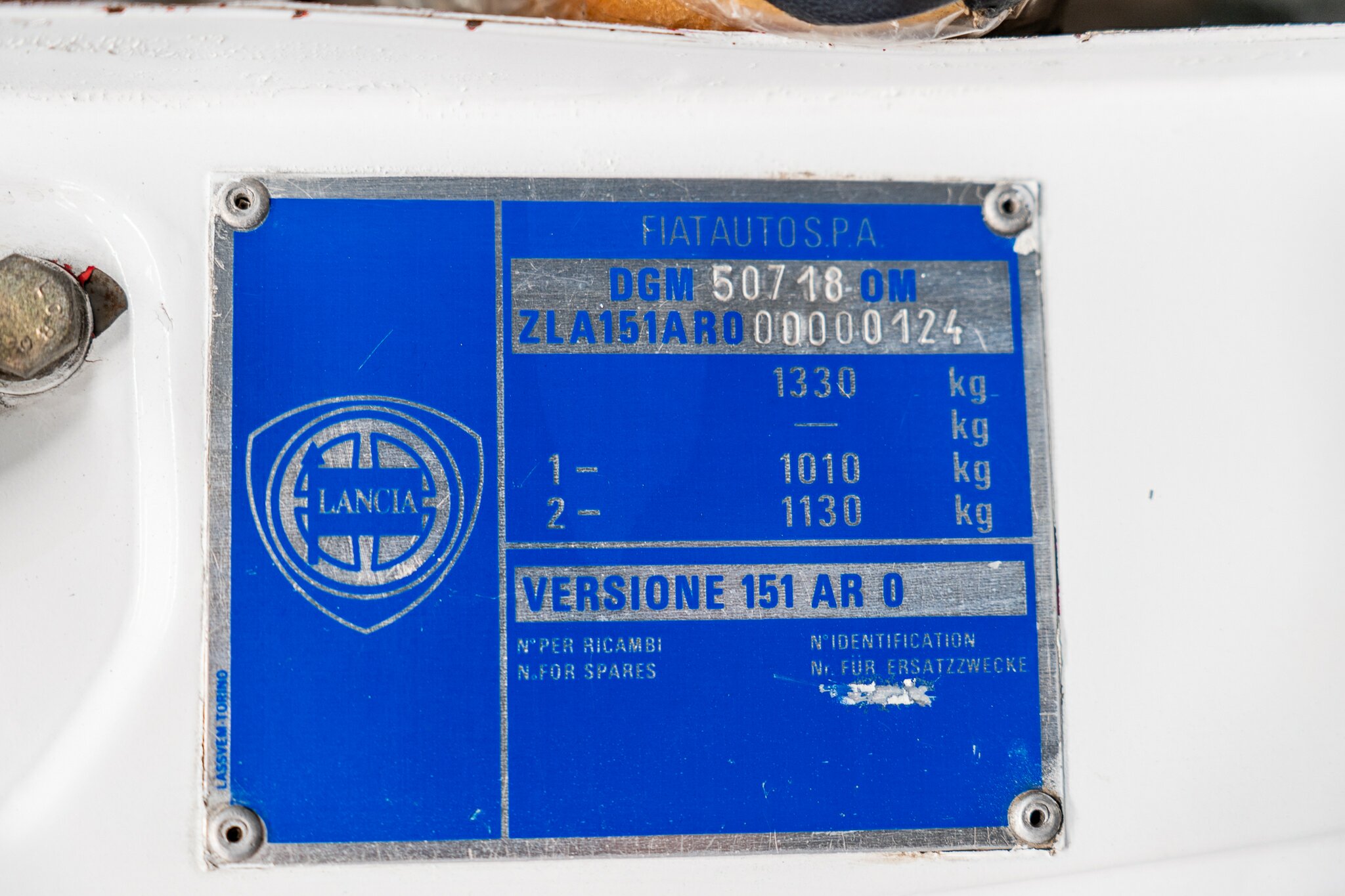 1983 LANCIA 037 STRADALE 5 SP MANUAL 2D COUPE