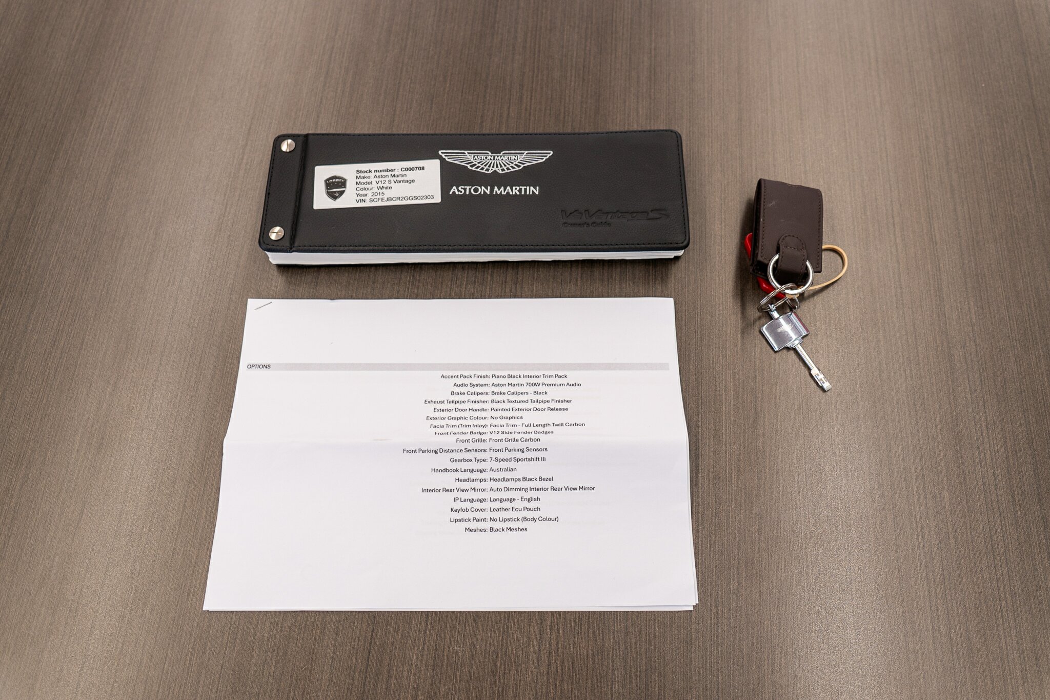 2015 ASTON MARTIN V12 VANTAGE S 7 SP AUTOMATIC 2D COUPE