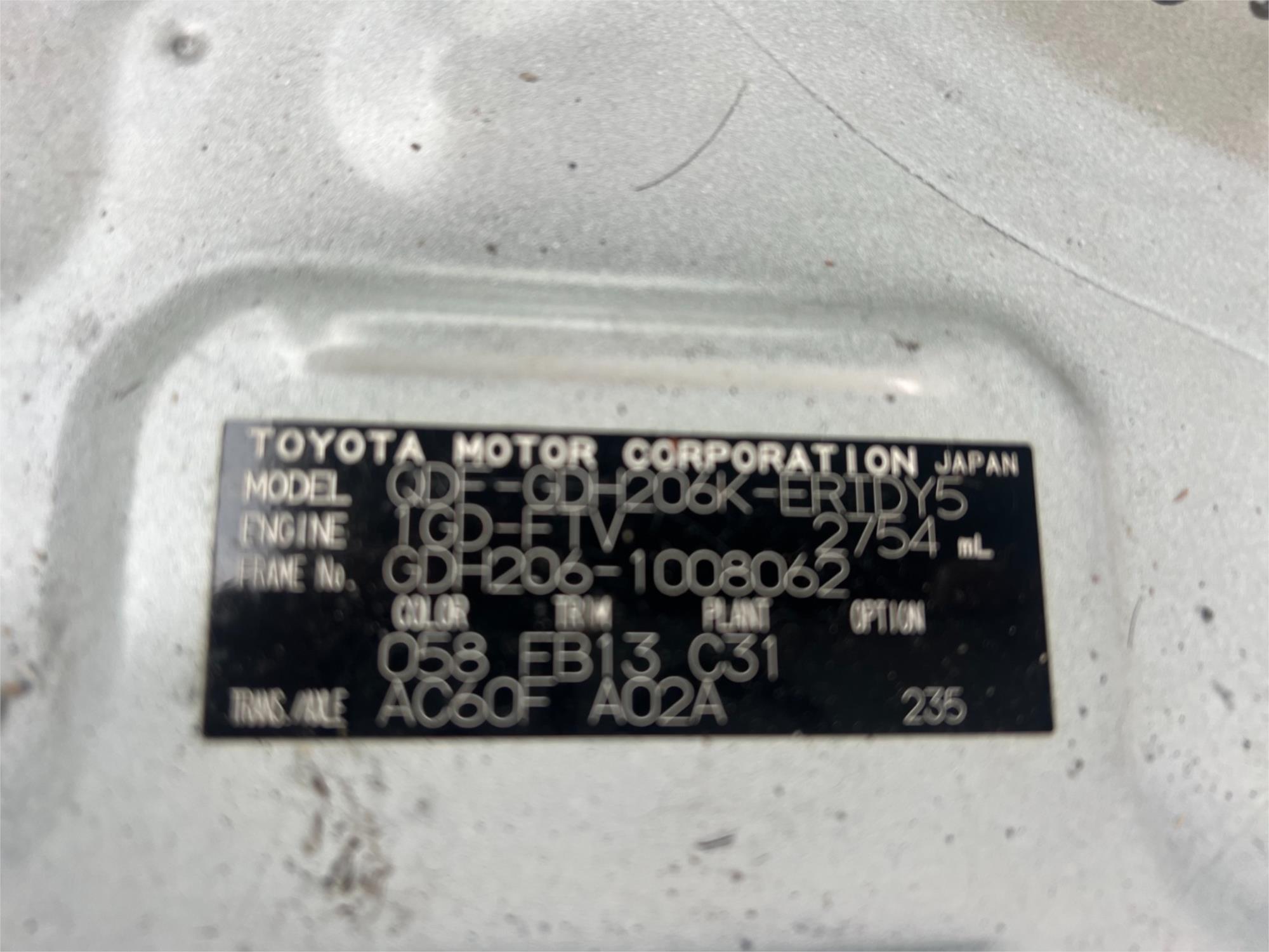 2018 TOYOTA HIACE GDH206 4WD HIGH ROOF 6 SP AUTOMATIC VAN