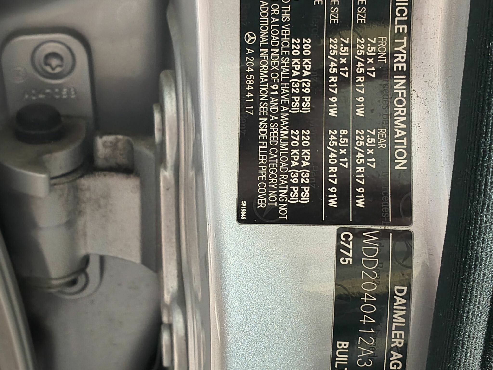 2009 MERCEDES-BENZ C200 W204 KOMPRESSOR AVANTGARDE SE 5 SP AUTOMATIC TIPSHIFT 4D SEDAN
