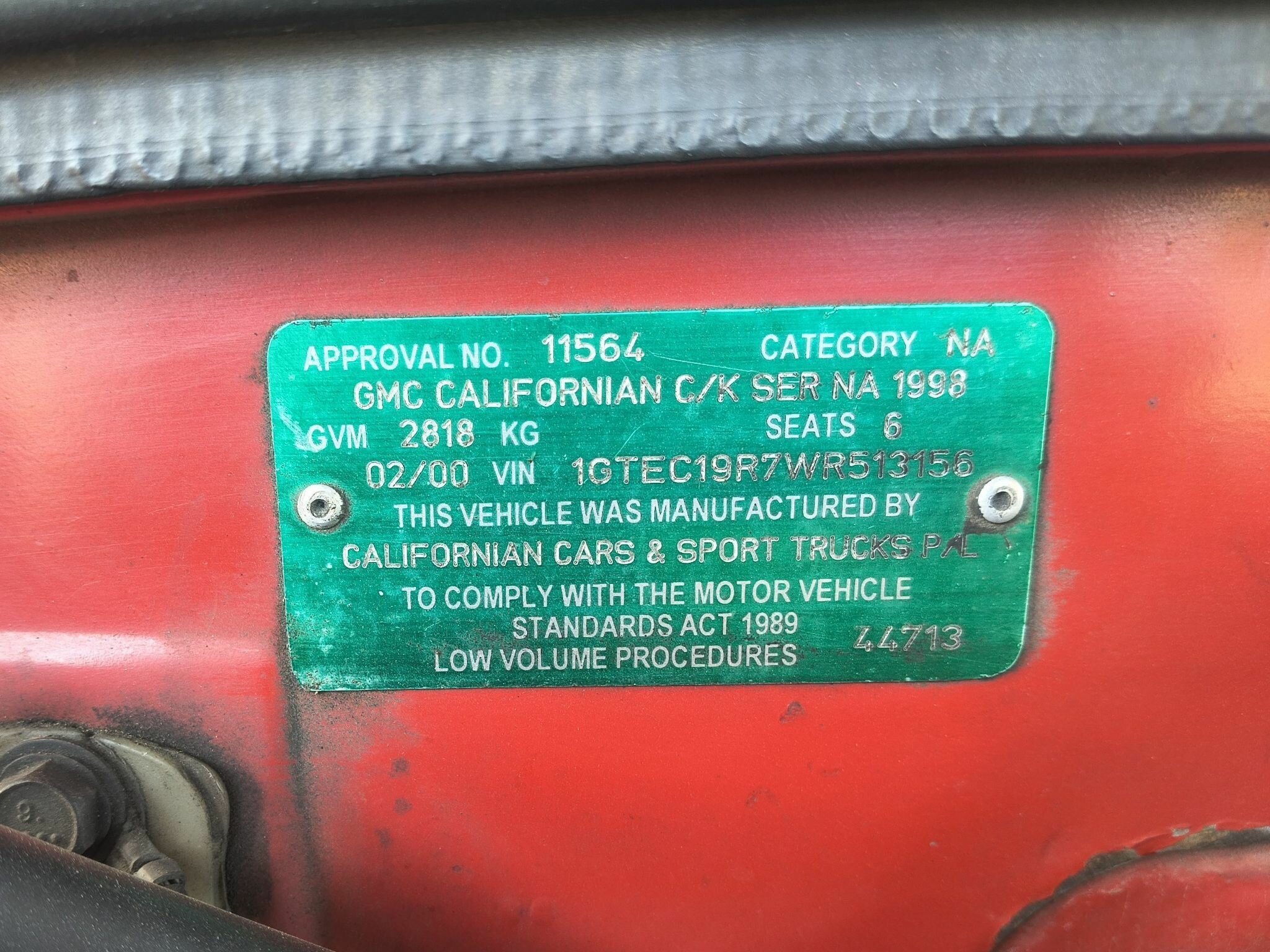 1989 GMC SIERRA C1500 AUTOMATIC 2D SPACE CAB UTILITY
