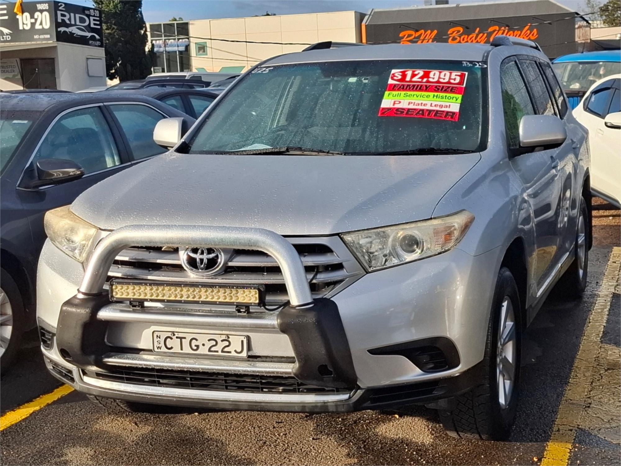 2012 TOYOTA KLUGER GSU45R MY11 UPGRADE KX-R (4x4) 5 SEAT 5 SP AUTOMATIC 4D WAGON