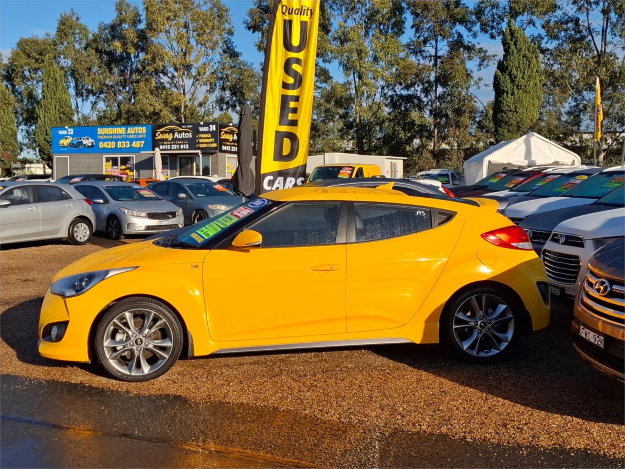 2015 HYUNDAI VELOSTER FS4 SERIES 2 SR TURBO + 6 SP MANUAL 3D COUPE