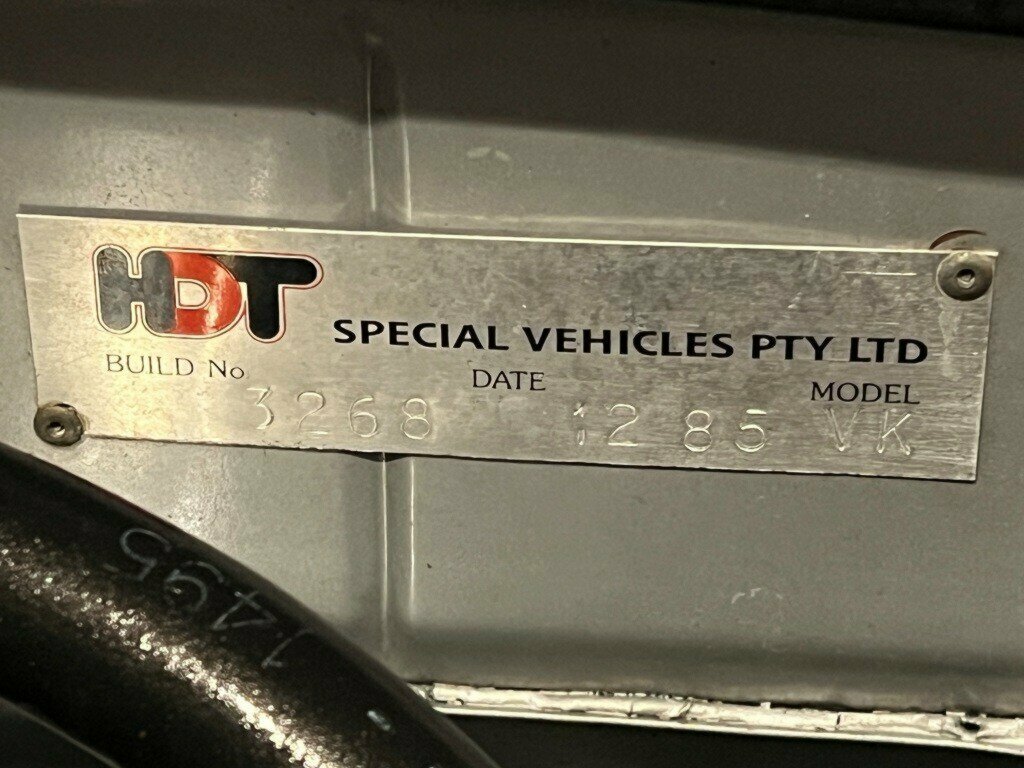 1985 HOLDEN HDT CALAIS DIRECTOR 3 SP AUTOMATIC 4D SEDAN