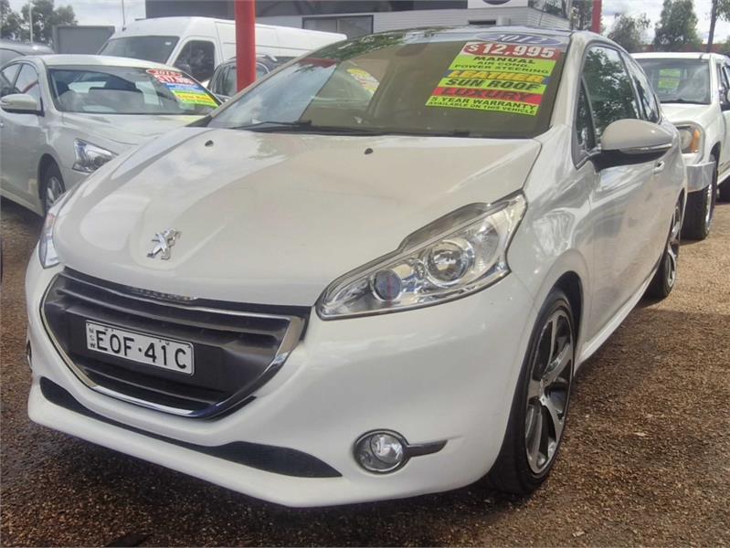 2012 PEUGEOT 208 ALLURE 5 SP MANUAL 5D HATCHBACK