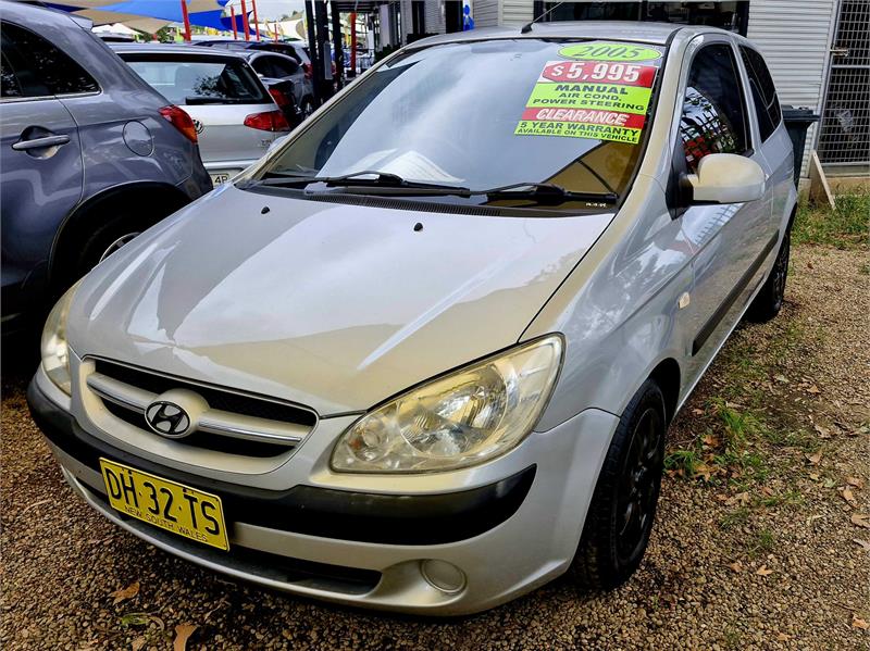 2005 HYUNDAI GETZ TB UPGRADE 1.4 5 SP MANUAL 3D HATCHBACK