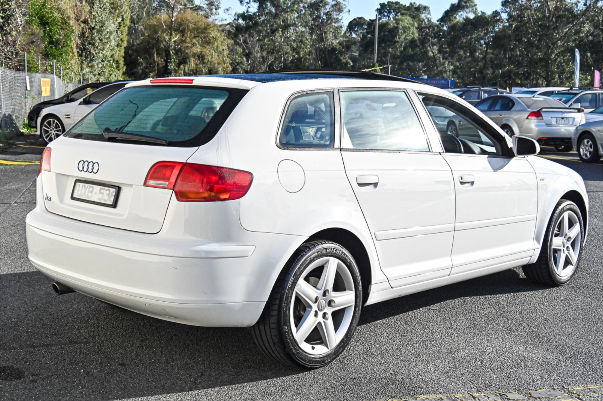 2007 AUDI A3 8P SPORTBACK 1.6 ATTRACTION 6 SP AUTOMATIC TIPTRONIC 5D HATCHBACK