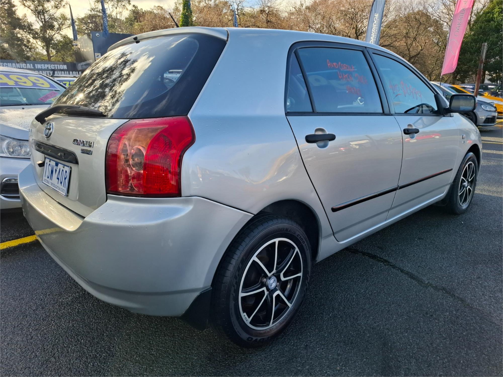 2006 TOYOTA COROLLA ZZE122R ASCENT 4 SP AUTOMATIC 5D HATCHBACK