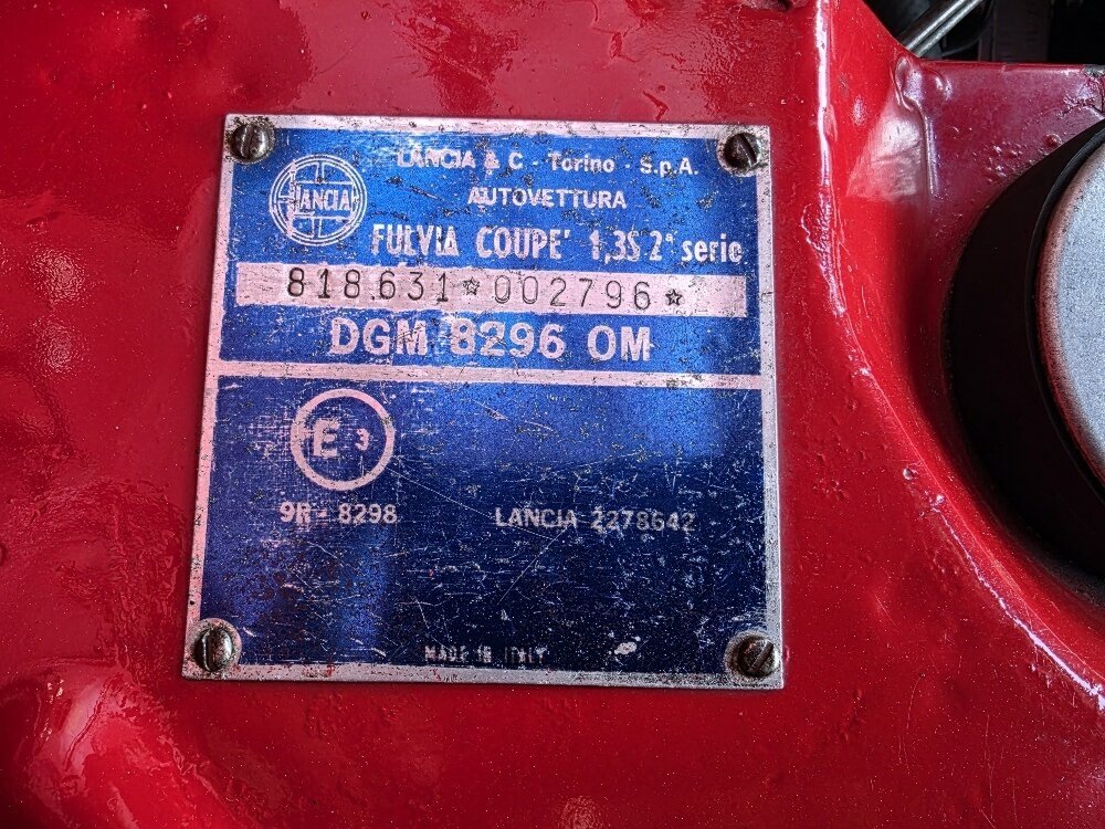 1970 LANCIA FULVIA SERIES 2 MANUAL 2D COUPE