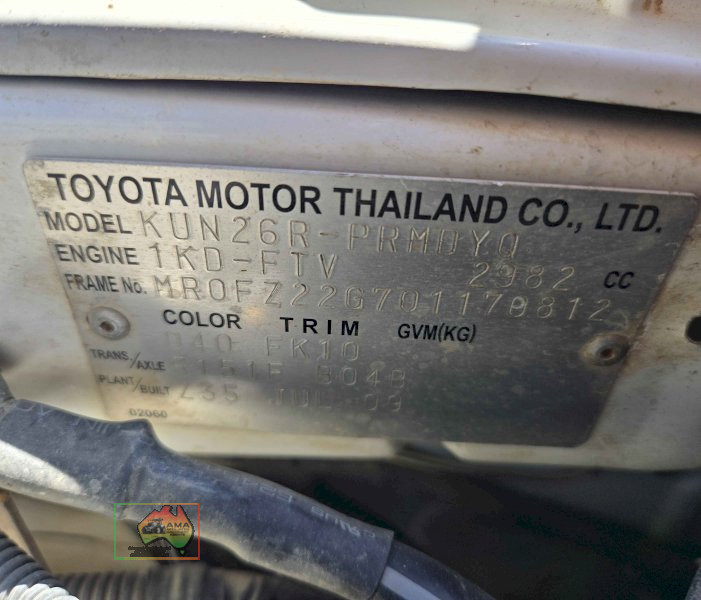 2009 TOYOTA HILUX GGN15R 08 UPGRADE SR 5 SP MANUAL DUAL CAB P/UP