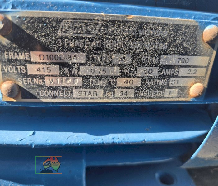 REFURBISHED 0.75KW 3PH ELECTRIC MOTOR