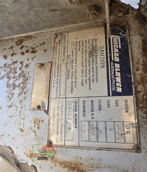 (11588) KOETZER GRAIN SILO WITH CHICAGO AERATION FAN