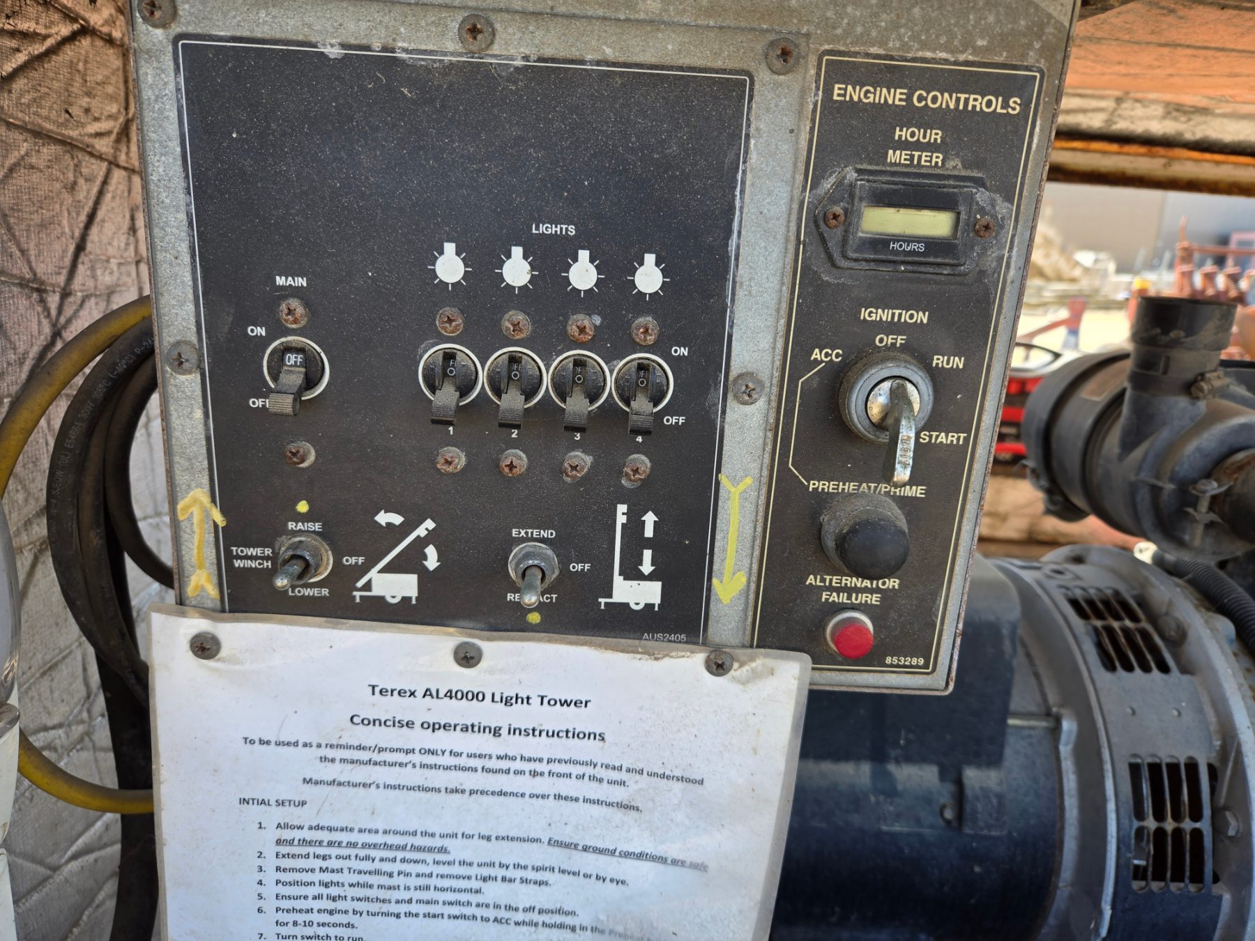 TEREX AL4000 LIGHTING TOWER GENERATOR