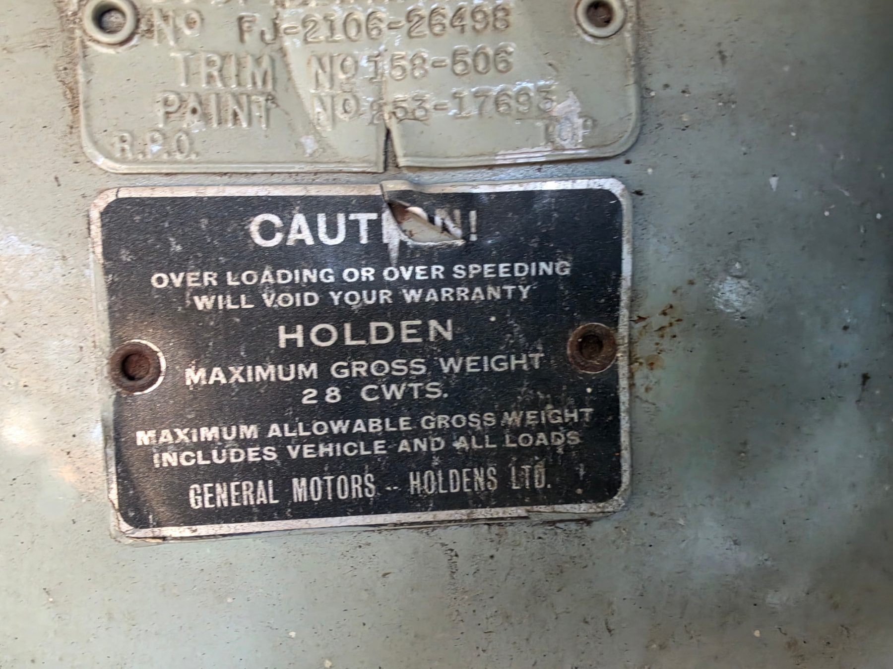 1953 HOLDEN FJ 3 SP MANUAL UTILITY