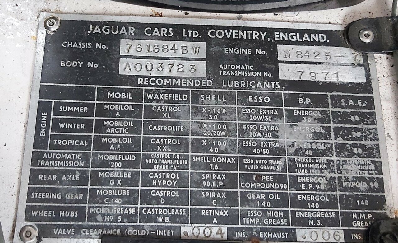 1959 JAGUAR MARK VIII AUTOMATIC SEDAN