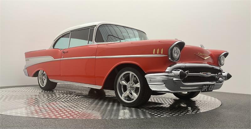 1957 CHEVROLET BEL AIR 3 SP AUTOMATIC 2D COUPE
