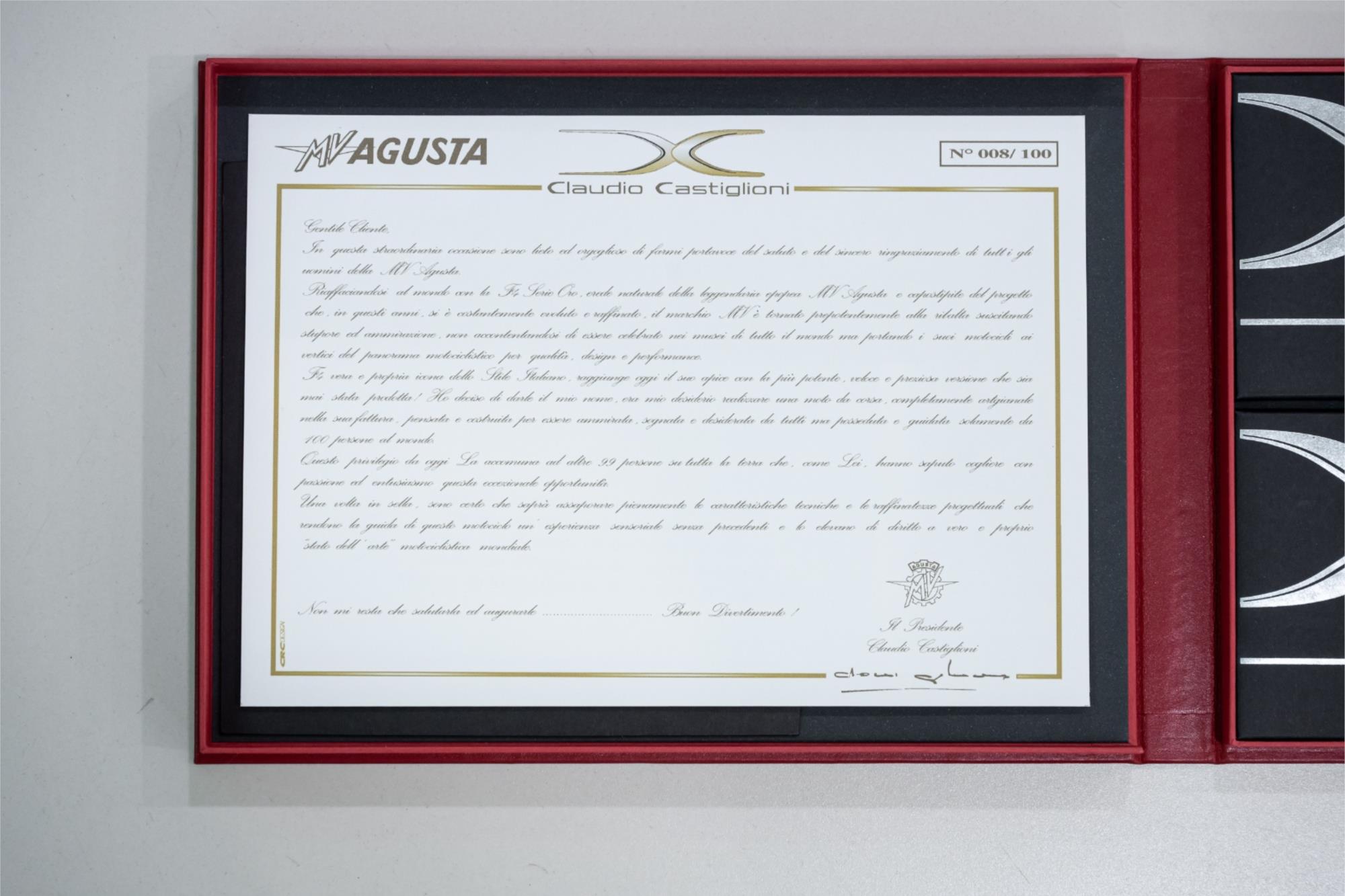 2007 M.V. AGUSTA F4CC (CLAUDIO CASTIGLIONI) SPORTS