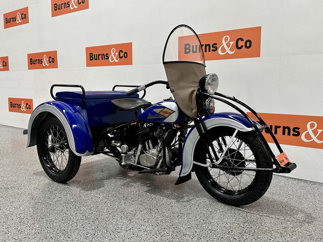 Early Harley Servi-Car going to auction with Burns & Co