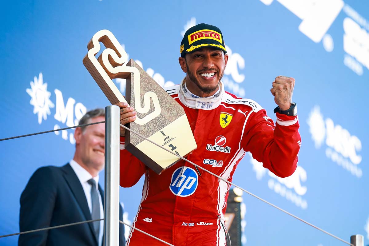 Hamilton takes first Ferrari F1 win