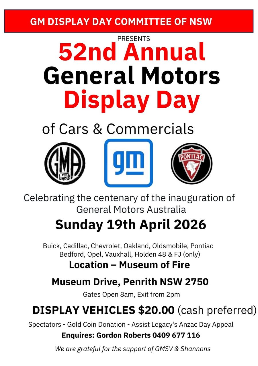 52nd Annual General Motors Display Day 2026