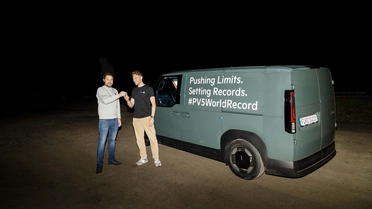 Kia PV5 Cargo sets EV range record
