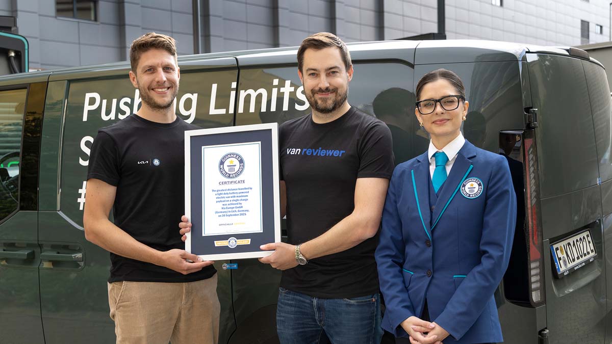 Kia PV5 Cargo sets EV range record