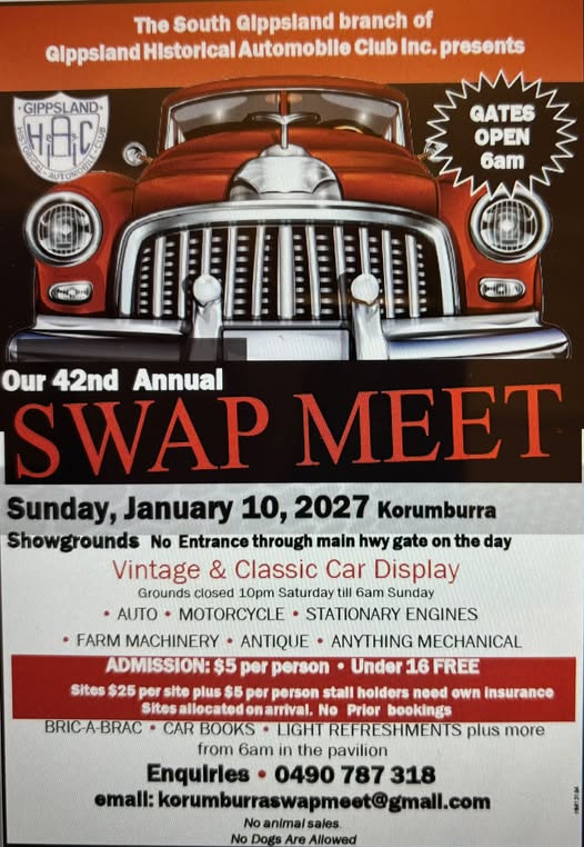 Korumburra Swap Meet 2027