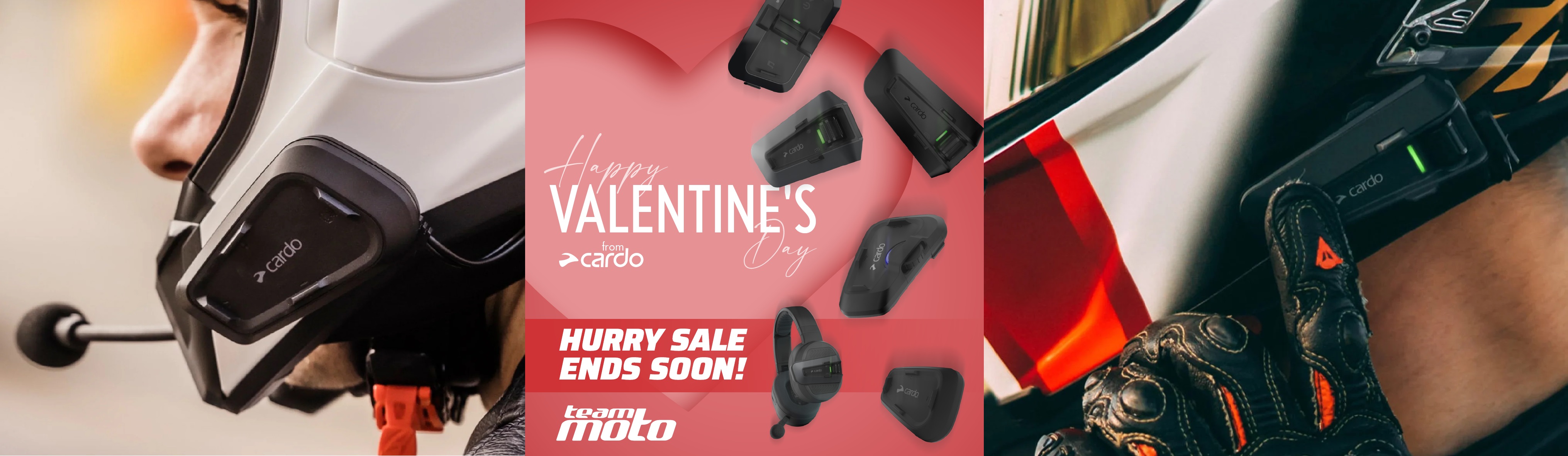 Love it up this February with 20% off Cardo at TeamMoto