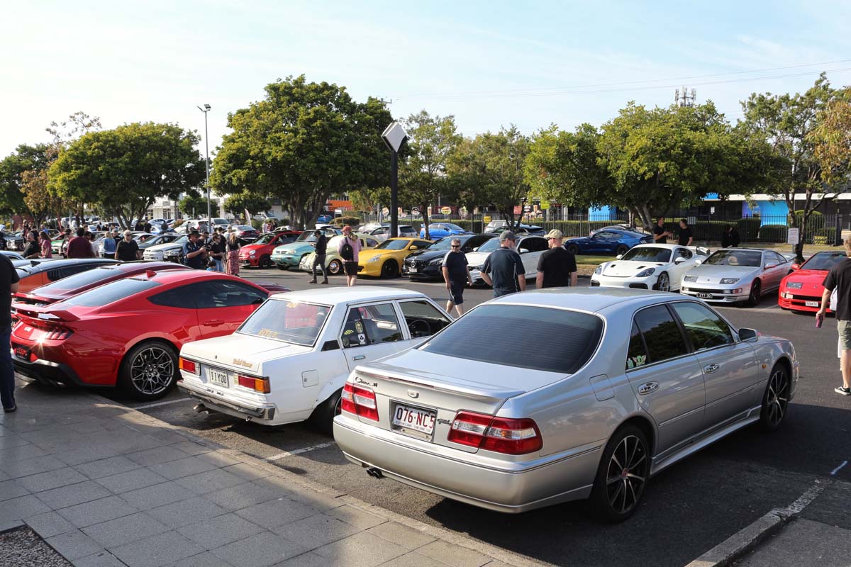 Suns out, guns out for JUST CARS & COFFEE Brisbane