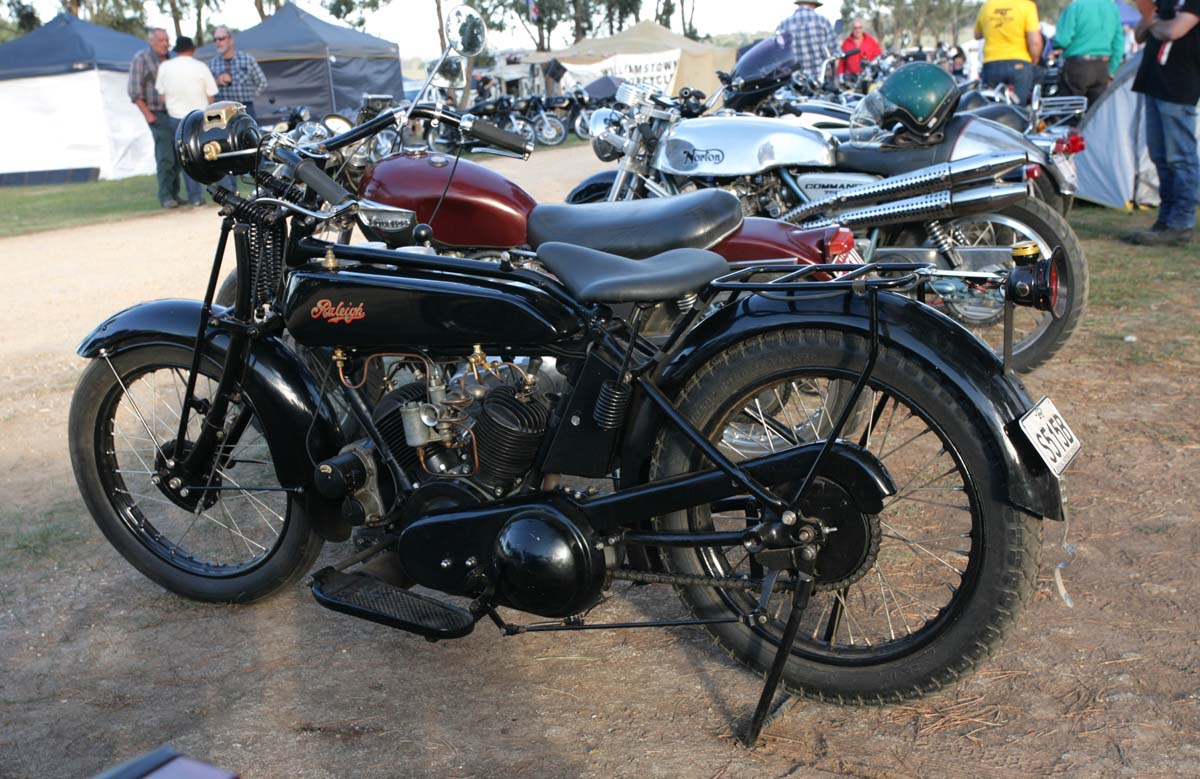 IMG_7394 Like many of their contemporaries in the British industry, Raleigh started building bicycles before moving into motorcycles. The nameplate is still attached to bicycles today, although they’re no longer designed or manufactured in the UK. Raleigh’s motorcycle era covers two distinct periods – 1902 to 1905 (approx.), and 1919 to 1933 – with the ‘Model 12’ featured here coming from the second period.